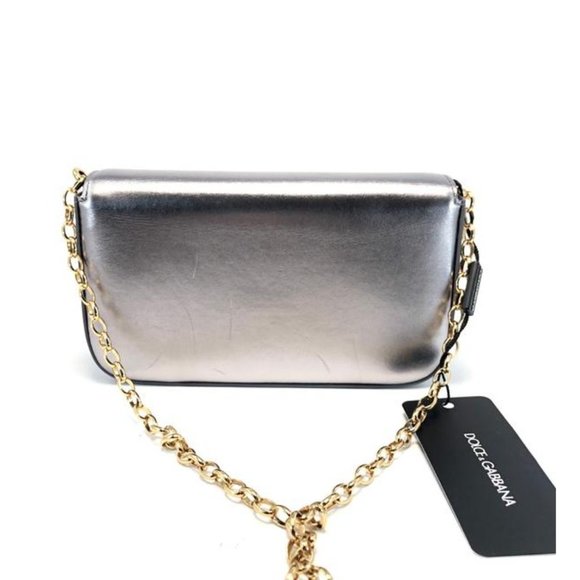 DOLCE And GABBANA DG Girls Small Metallic Napa Shoulder Bag - Picture 5 of 16